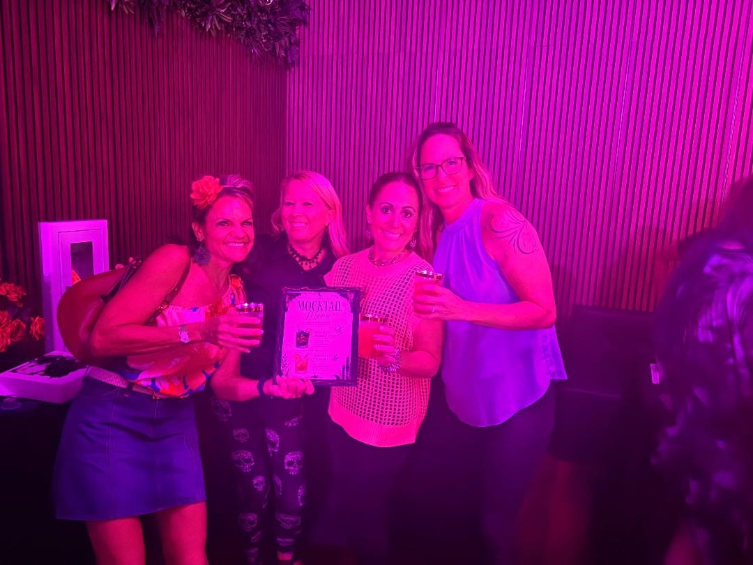 Friends celebrating at an event